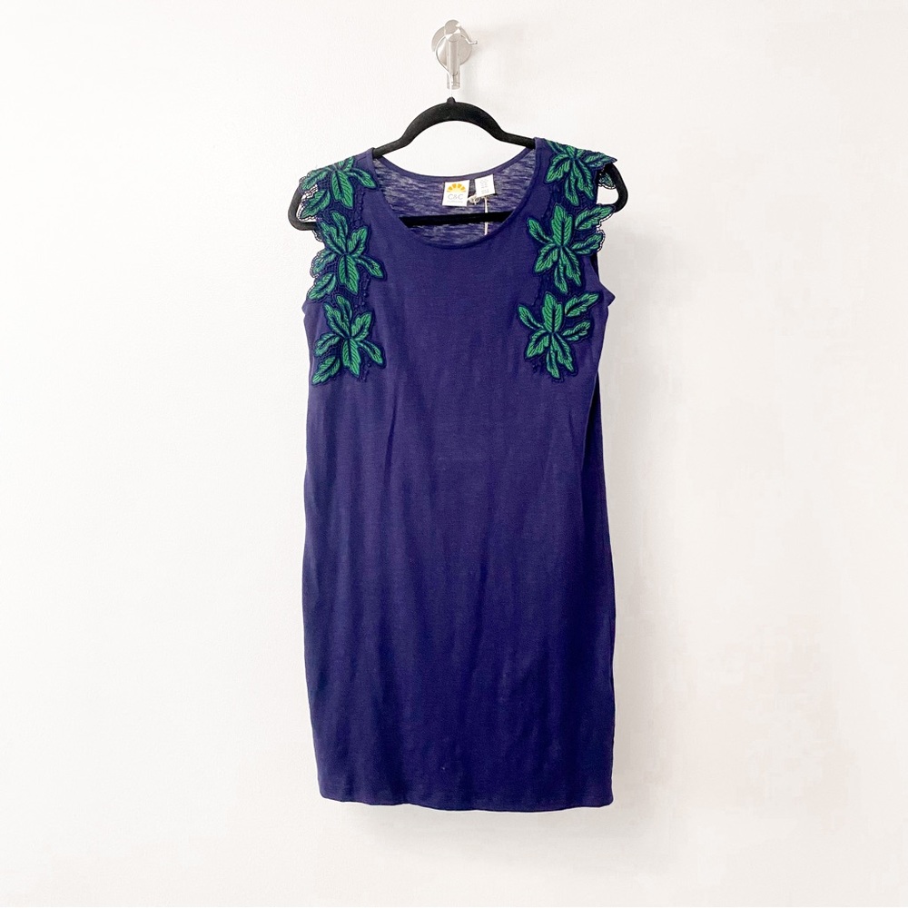 *NWT* C&C California Vacation Preppy Chic‎ Casual Tank Dress w/ Flower Detail